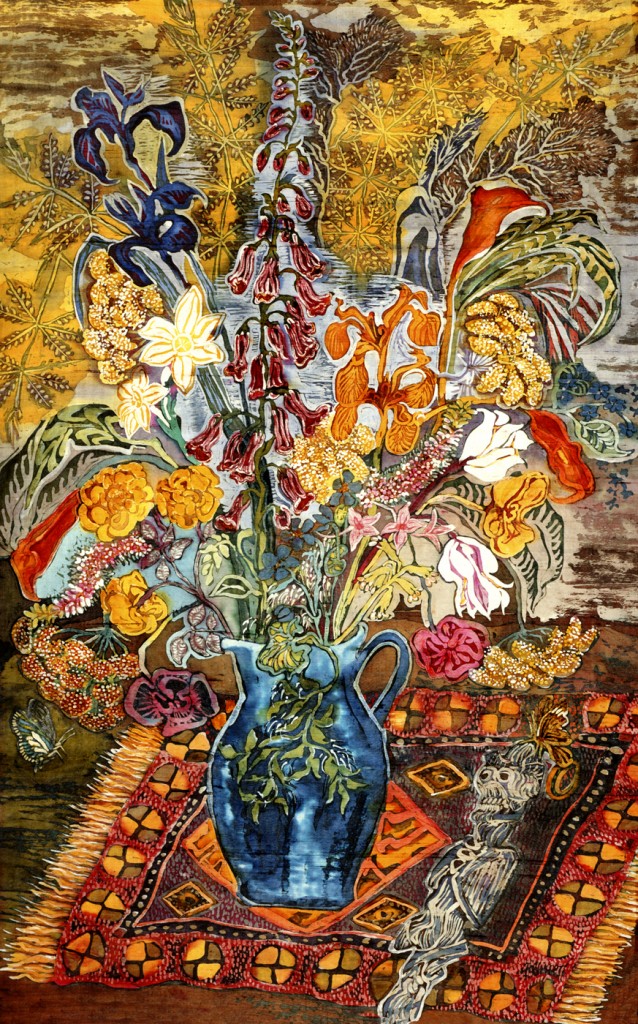 Blue Pitcher with Flowers 2006 40" X 30"