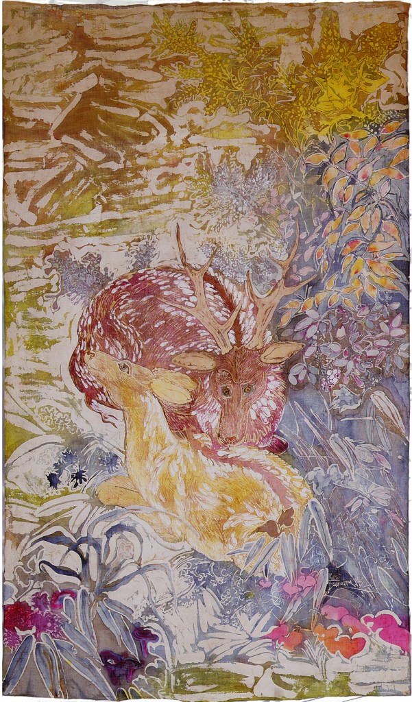 Buck & Doe Resting 1999 60" X 30"