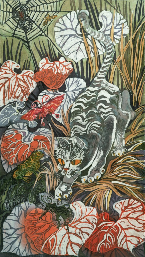 [Cat] Stalking a Beetle 2000 29" X 16.5"