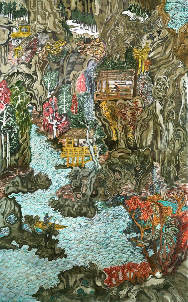 Dancing Water Demon Rocks 1998 53" X 33"