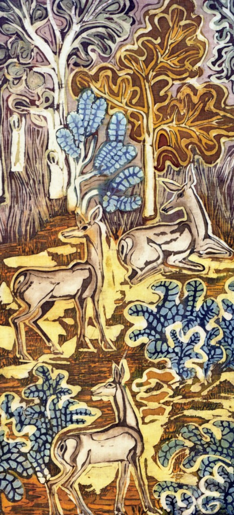 Startled Deer 2002 58" X 27"